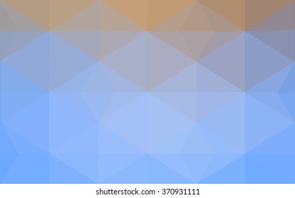 Multicolor blue, yellow, orange polygonal illustration, which consist of triangles. Geometric background in Origami style with gradient. Triangular design for your business.