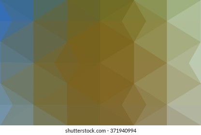 Multicolor blue, yellow, orange polygonal illustration, which consist of triangles. Geometric background in Origami style with gradient. Triangular design for your business.