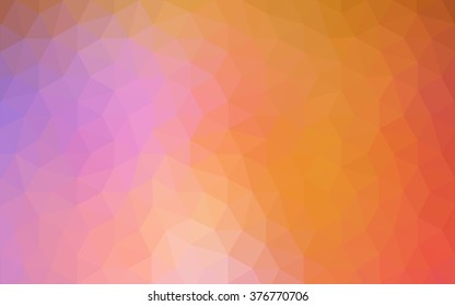 Multicolor blue, yellow, orange polygonal illustration, which consist of triangles. Geometric background in Origami style with gradient. Triangular design for your business.