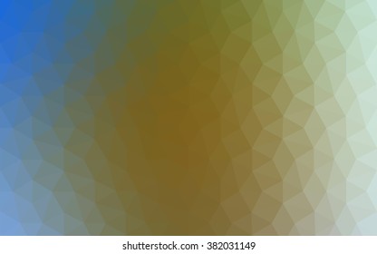 Multicolor blue, yellow, orange polygonal illustration, which consist of triangles. Geometric background in Origami style with gradient. Triangular design for your business.