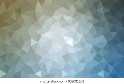 Multicolor blue, yellow, orange polygonal illustration, which consist of triangles. Geometric background in Origami style with gradient. Triangular design for your business.