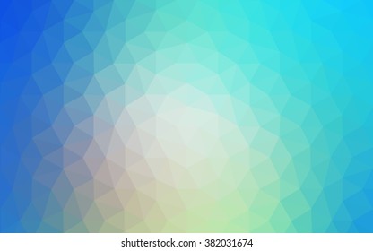 Multicolor blue, yellow, orange polygonal illustration, which consist of triangles. Geometric background in Origami style with gradient. Triangular design for your business.