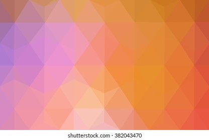 Multicolor blue, yellow, orange polygonal illustration, which consist of triangles. Geometric background in Origami style with gradient. Triangular design for your business.