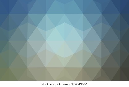 Multicolor blue, yellow, orange polygonal illustration, which consist of triangles. Geometric background in Origami style with gradient. Triangular design for your business.