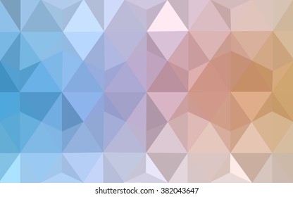 Multicolor blue, yellow, orange polygonal illustration, which consist of triangles. Geometric background in Origami style with gradient. Triangular design for your business.