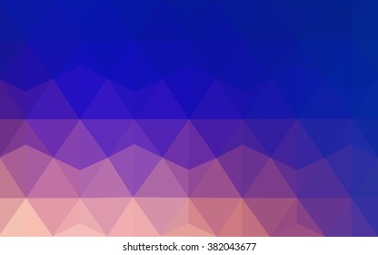 Multicolor blue, yellow, orange polygonal illustration, which consist of triangles. Geometric background in Origami style with gradient. Triangular design for your business.