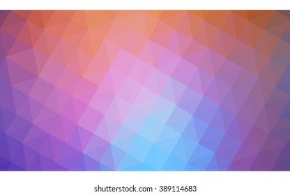 Multicolor blue, yellow, orange polygonal illustration, which consist of triangles. Geometric background in Origami style with gradient. Triangular design for your business.