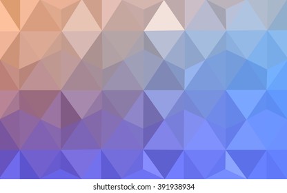 Multicolor blue, yellow, orange polygonal illustration, which consist of triangles. Geometric background in Origami style with gradient. Triangular design for your business.