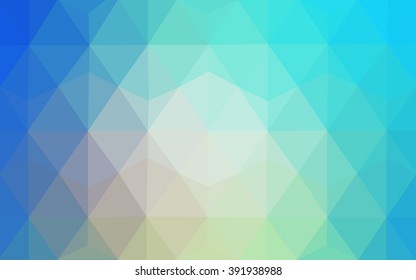 Multicolor blue, yellow, orange polygonal illustration, which consist of triangles. Geometric background in Origami style with gradient. Triangular design for your business.
