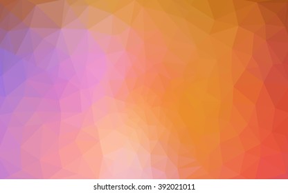 Multicolor blue, yellow, orange polygonal illustration, which consist of triangles. Geometric background in Origami style with gradient. Triangular design for your business.