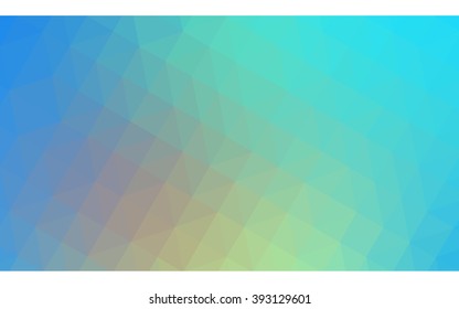 Multicolor blue, yellow, orange polygonal illustration, which consist of triangles. Geometric background in Origami style with gradient. Triangular design for your business.