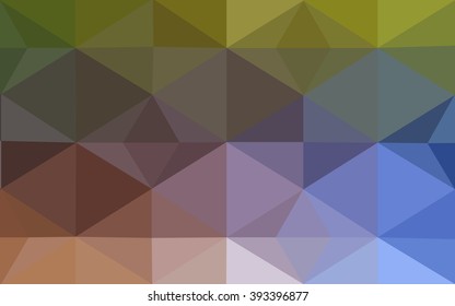 Multicolor blue, yellow, orange polygonal illustration, which consist of triangles. Geometric background in Origami style with gradient. Triangular design for your business.