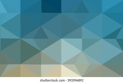 Multicolor blue, yellow, orange polygonal illustration, which consist of triangles. Geometric background in Origami style with gradient. Triangular design for your business.