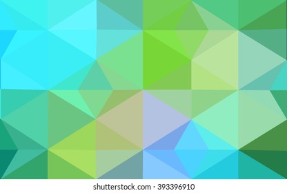Multicolor blue, yellow, orange polygonal illustration, which consist of triangles. Geometric background in Origami style with gradient. Triangular design for your business.