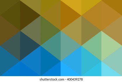 Multicolor blue, yellow, orange polygonal illustration, which consist of triangles. Geometric background in Origami style with gradient. Triangular design for your business.