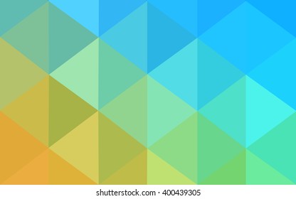 Multicolor blue, yellow, orange polygonal illustration, which consist of triangles. Geometric background in Origami style with gradient. Triangular design for your business.