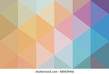 Multicolor blue, yellow, orange polygonal illustration, which consist of triangles. Geometric background in Origami style with gradient. Triangular design for your business.