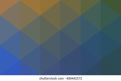 Multicolor blue, yellow, orange polygonal illustration, which consist of triangles. Geometric background in Origami style with gradient. Triangular design for your business.