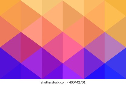 Multicolor blue, yellow, orange polygonal illustration, which consist of triangles. Geometric background in Origami style with gradient. Triangular design for your business.
