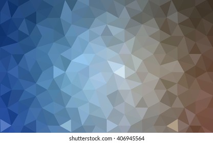 Multicolor blue, yellow, orange polygonal illustration, which consist of triangles. Geometric background in Origami style with gradient. Triangular design for your business.