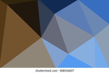 Multicolor blue, yellow, orange polygonal illustration, which consist of triangles. Geometric background in Origami style with gradient. Triangular design for your business.