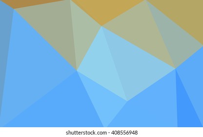Multicolor blue, yellow, orange polygonal illustration, which consist of triangles. Geometric background in Origami style with gradient. Triangular design for your business.