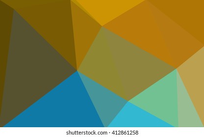 Multicolor blue, yellow, orange polygonal illustration, which consist of triangles. Geometric background in Origami style with gradient. Triangular design for your business.
