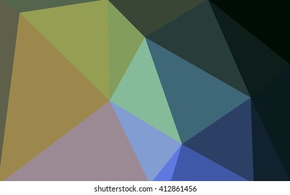 Multicolor blue, yellow, orange polygonal illustration, which consist of triangles. Geometric background in Origami style with gradient. Triangular design for your business.