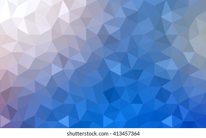 Multicolor blue, yellow, orange polygonal illustration, which consist of triangles. Geometric background in Origami style with gradient. Triangular design for your business.