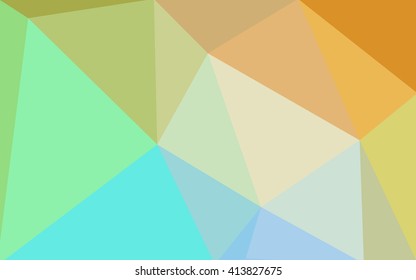 Multicolor blue, yellow, orange polygonal illustration, which consist of triangles. Geometric background in Origami style with gradient. Triangular design for your business.