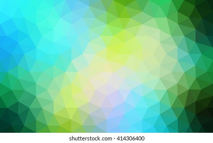 Multicolor blue, yellow, orange polygonal illustration, which consist of triangles. Geometric background in Origami style with gradient. Triangular design for your business.