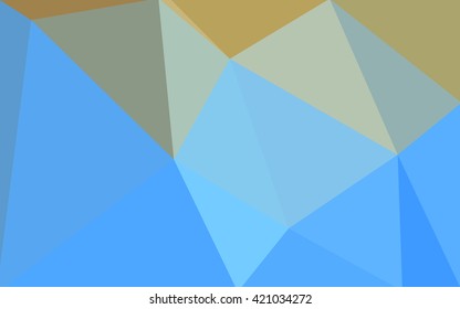 Multicolor blue, yellow, orange polygonal illustration, which consist of triangles. Geometric background in Origami style with gradient. Triangular design for your business.