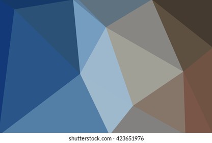 Multicolor blue, yellow, orange polygonal illustration, which consist of triangles. Geometric background in Origami style with gradient. Triangular design for your business.