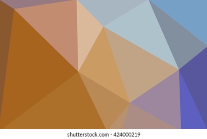 Multicolor blue, yellow, orange polygonal illustration, which consist of triangles. Geometric background in Origami style with gradient. Triangular design for your business.