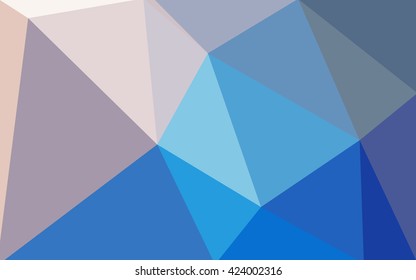 Multicolor blue, yellow, orange polygonal illustration, which consist of triangles. Geometric background in Origami style with gradient. Triangular design for your business.