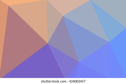 Multicolor blue, yellow, orange polygonal illustration, which consist of triangles. Geometric background in Origami style with gradient. Triangular design for your business.