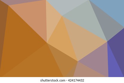 Multicolor blue, yellow, orange polygonal illustration, which consist of triangles. Geometric background in Origami style with gradient. Triangular design for your business.