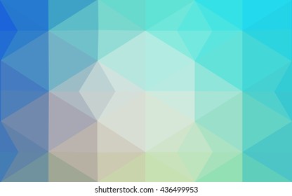Multicolor blue, yellow, orange polygonal illustration, which consist of triangles. Geometric background in Origami style with gradient. Triangular design for your business.