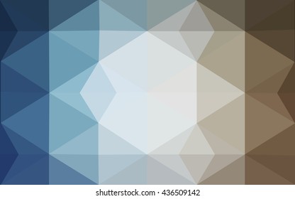Multicolor blue, yellow, orange polygonal illustration, which consist of triangles. Geometric background in Origami style with gradient. Triangular design for your business.