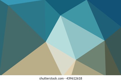 Multicolor blue, yellow, orange polygonal illustration, which consist of triangles. Geometric background in Origami style with gradient. Triangular design for your business.