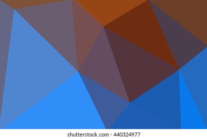 Multicolor blue, yellow, orange polygonal illustration, which consist of triangles. Geometric background in Origami style with gradient. Triangular design for your business.