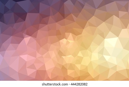 Multicolor blue, yellow, orange polygonal illustration, which consist of triangles. Geometric background in Origami style with gradient. Triangular design for your business.
