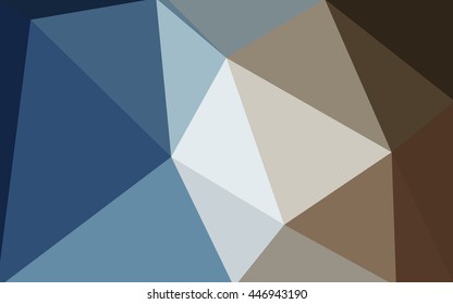 Multicolor blue, yellow, orange polygonal illustration, which consist of triangles. Geometric background in Origami style with gradient. Triangular design for your business.