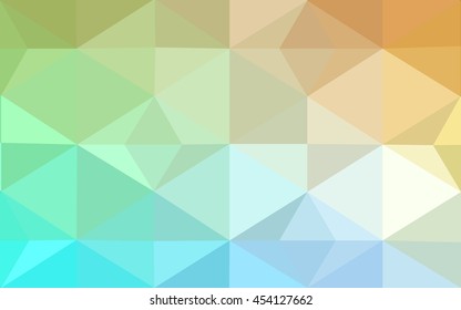 Multicolor blue, yellow, orange polygonal illustration, which consist of triangles. Geometric background in Origami style with gradient. Triangular design for your business.