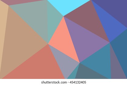Multicolor blue, yellow, orange polygonal illustration, which consist of triangles. Geometric background in Origami style with gradient. Triangular design for your business.
