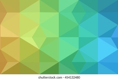 Multicolor blue, yellow, orange polygonal illustration, which consist of triangles. Geometric background in Origami style with gradient. Triangular design for your business.
