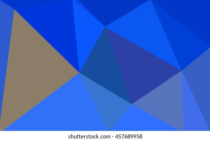 Multicolor blue, yellow, orange polygonal illustration, which consist of triangles. Geometric background in Origami style with gradient. Triangular design for your business.