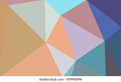 Multicolor blue, yellow, orange polygonal illustration, which consist of triangles. Geometric background in Origami style with gradient. Triangular design for your business.