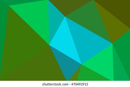 Multicolor blue, yellow, orange polygonal illustration, which consist of triangles. Geometric background in Origami style with gradient. Triangular design for your business.