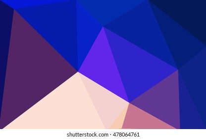 Multicolor blue, yellow, orange polygonal illustration, which consist of triangles. Geometric background in Origami style with gradient. Triangular design for your business.